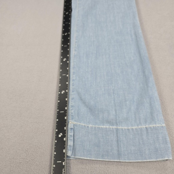 Tintoretto Pants Womens‎ 34 Blue Straight Leg Cotton Trousers Casual Made Turkey - Picture 8 of 16